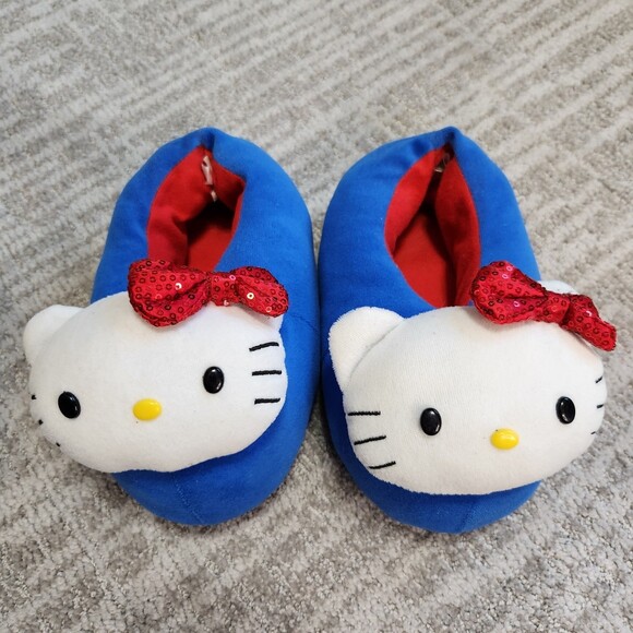 Hello Kitty girls women soft slippers blue size S/M - Picture 3 of 12